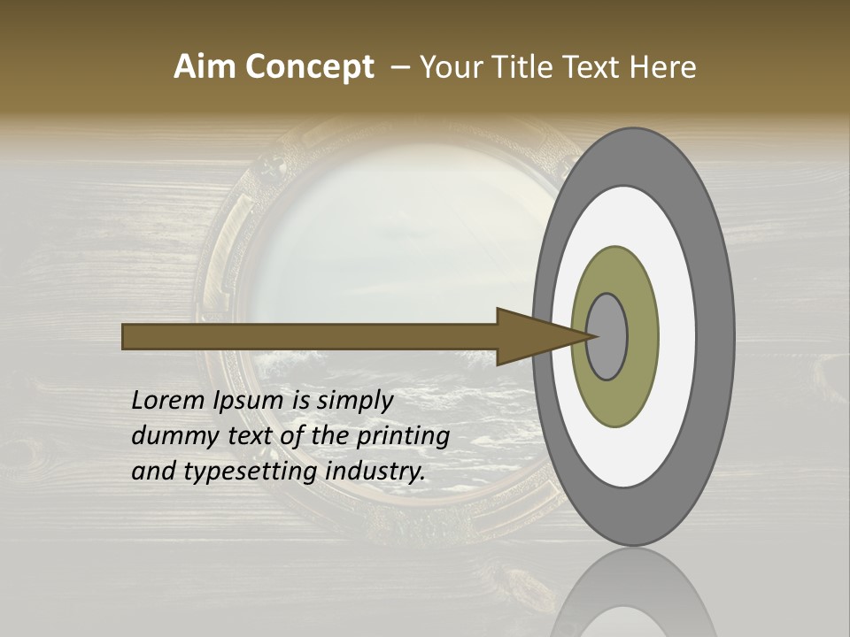 Metallic Aged Porthole PowerPoint Template