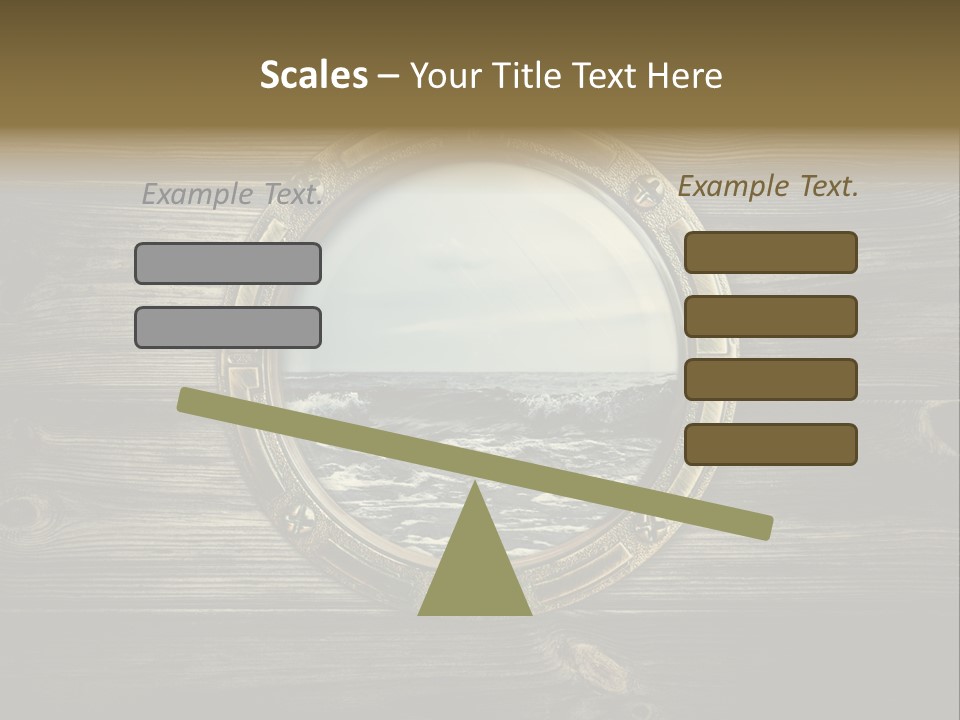 Metallic Aged Porthole PowerPoint Template