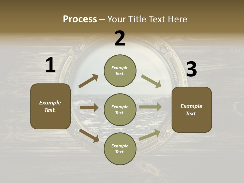 Metallic Aged Porthole PowerPoint Template