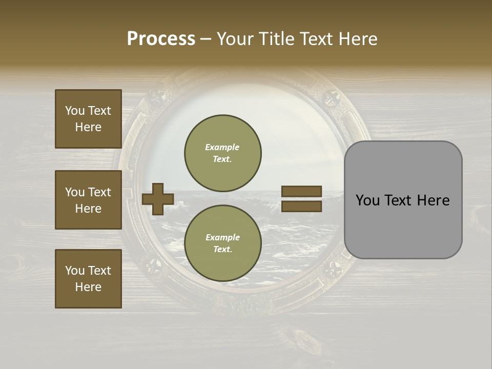 Metallic Aged Porthole PowerPoint Template