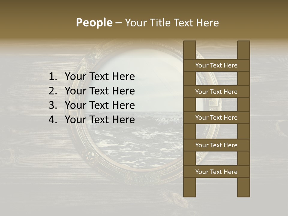 Metallic Aged Porthole PowerPoint Template