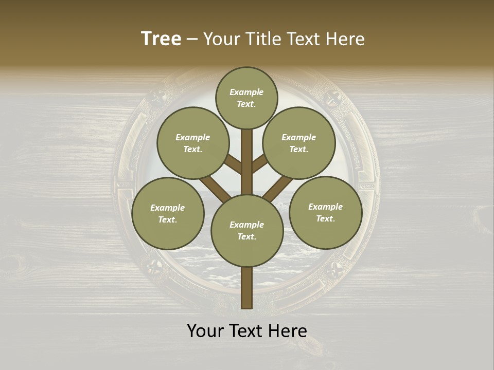 Metallic Aged Porthole PowerPoint Template