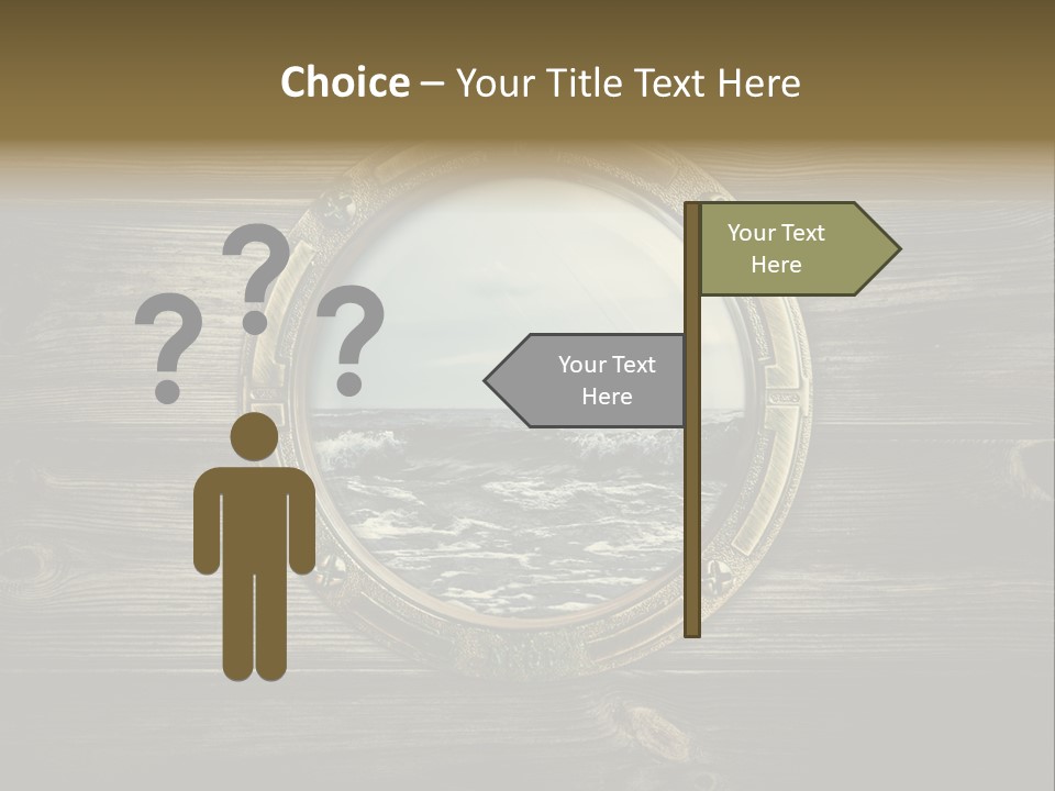 Metallic Aged Porthole PowerPoint Template