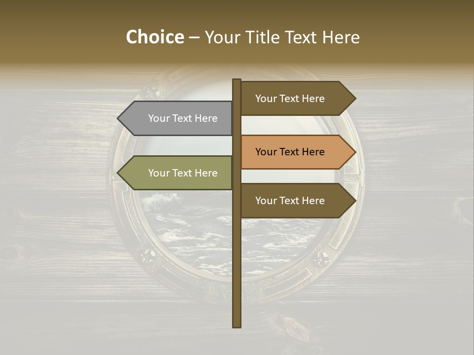 Metallic Aged Porthole PowerPoint Template