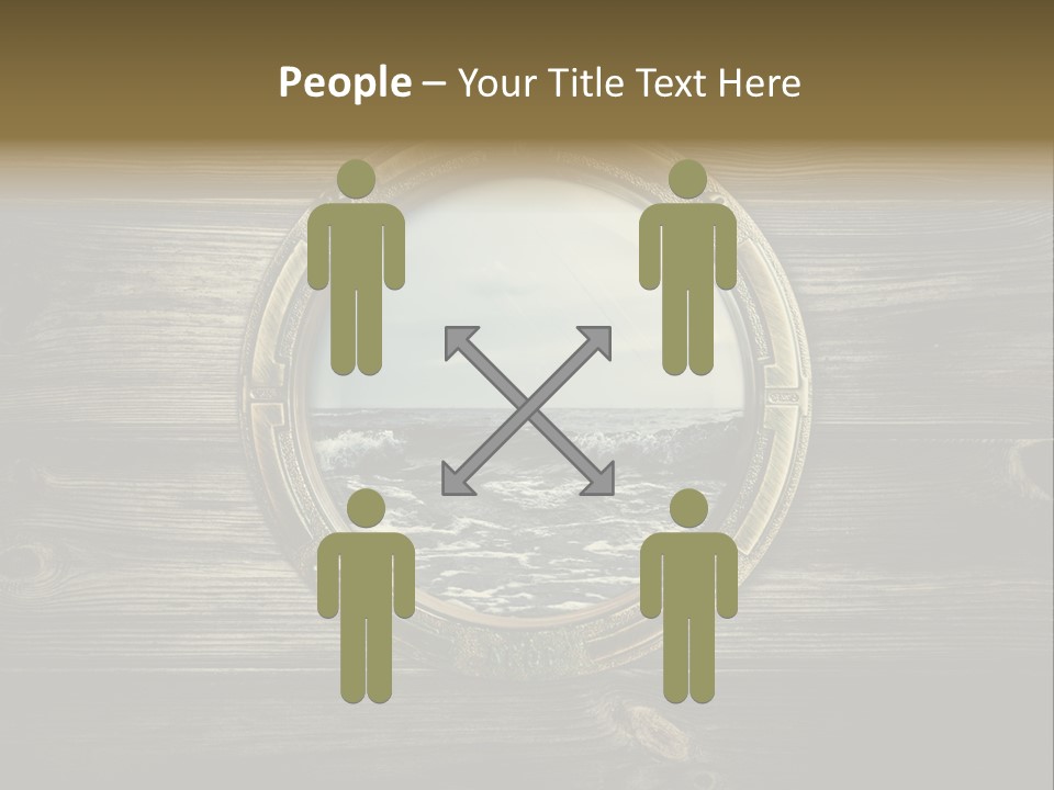 Metallic Aged Porthole PowerPoint Template