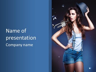 Vertical Background Caucasian PowerPoint Template