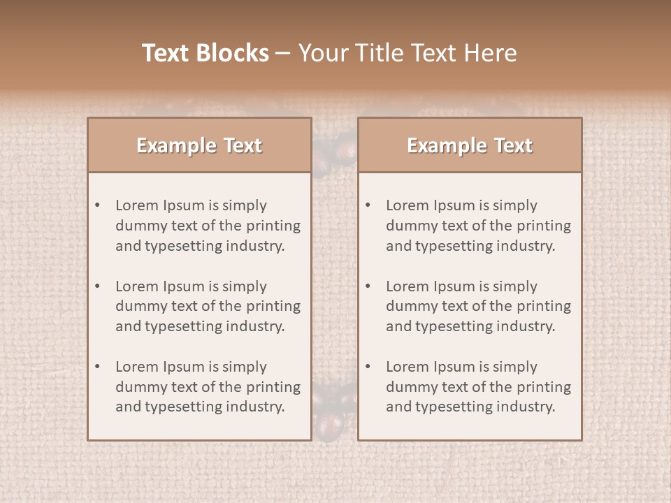 Mocha Raw Drink PowerPoint Template