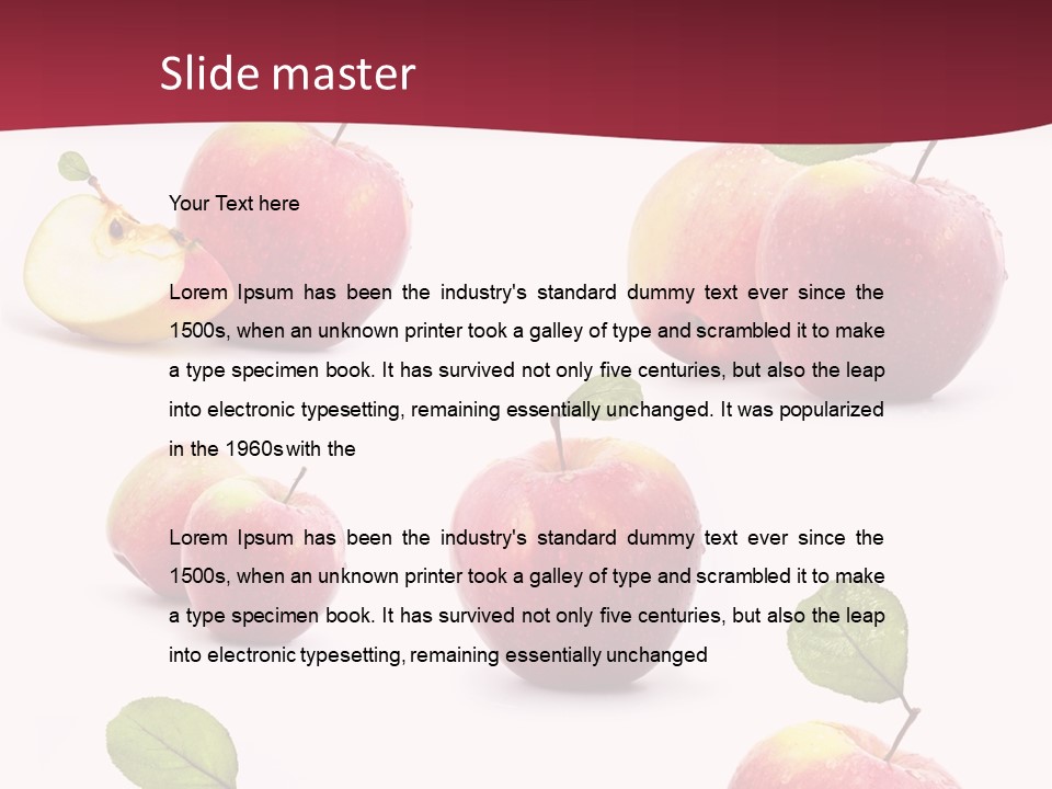 Single Apple Tasty PowerPoint Template