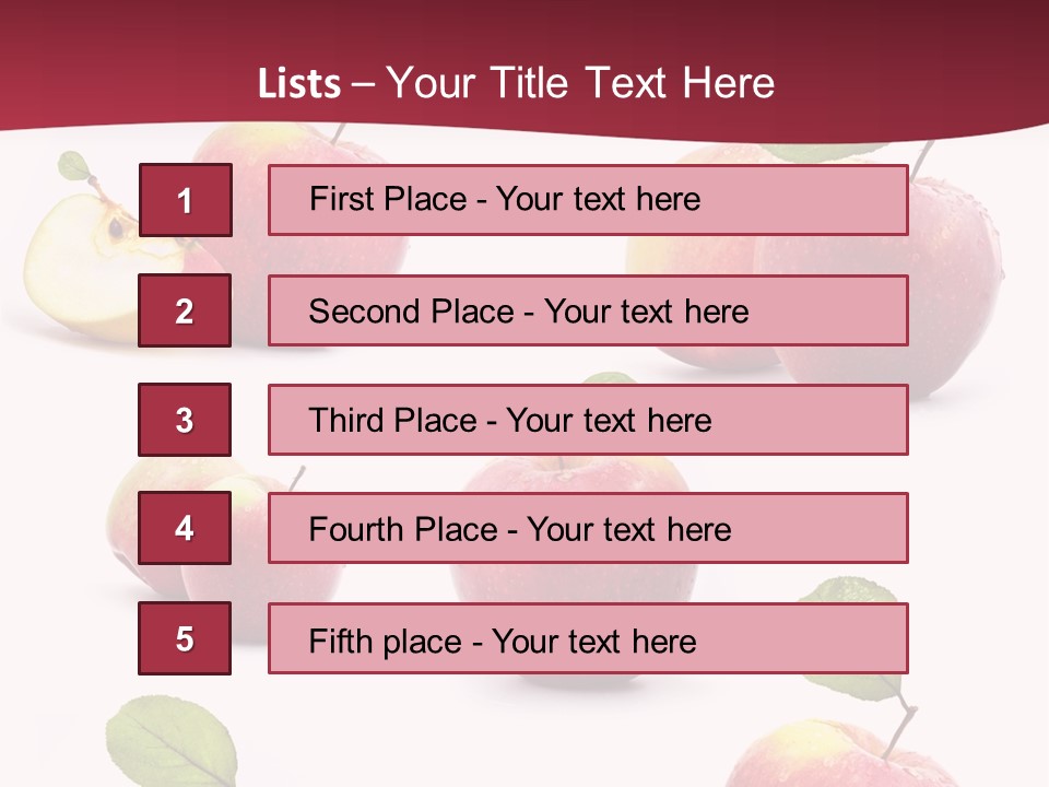 Single Apple Tasty PowerPoint Template