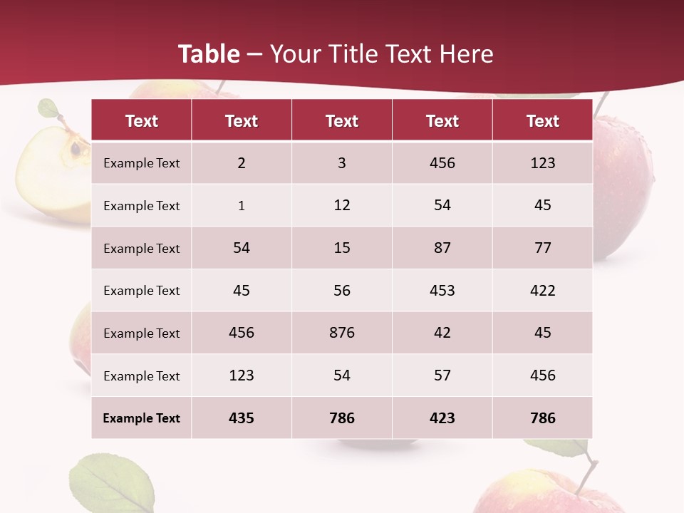 Single Apple Tasty PowerPoint Template