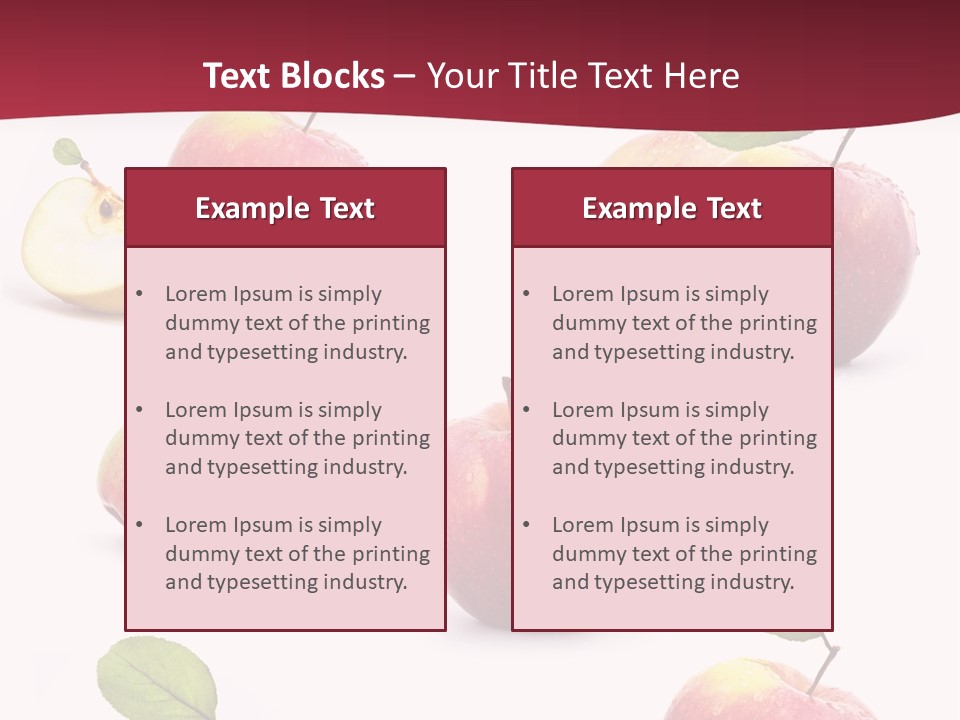 Single Apple Tasty PowerPoint Template