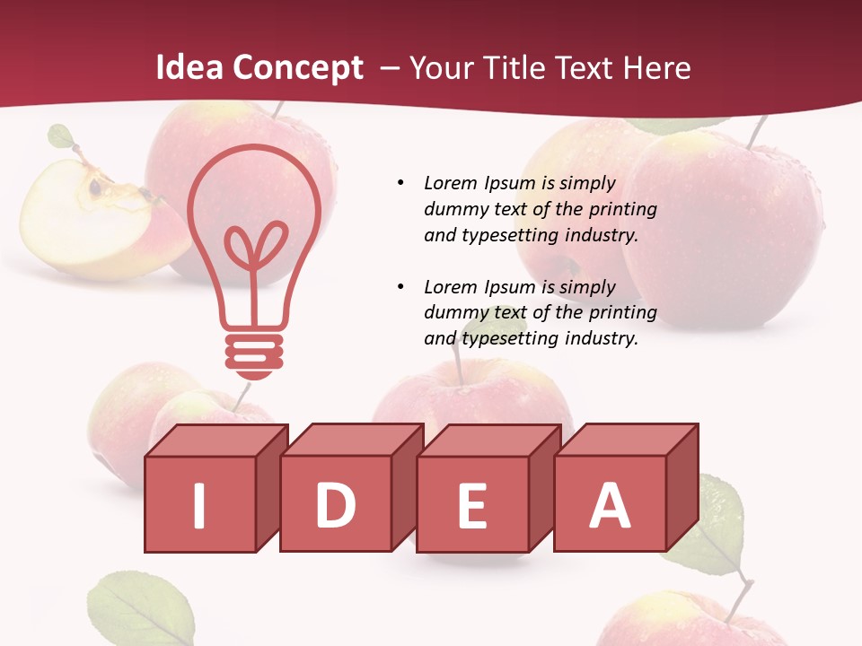 Single Apple Tasty PowerPoint Template