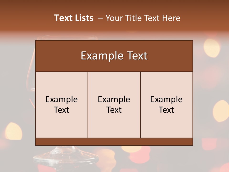 Cognac Spots Festivals PowerPoint Template