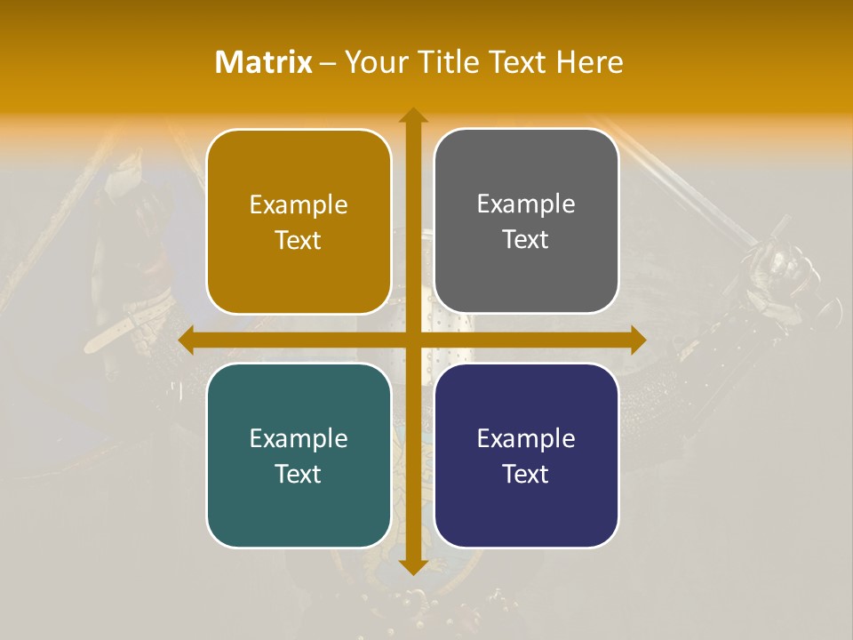 Man Combative Knight PowerPoint Template