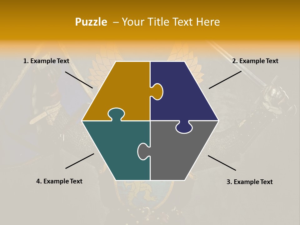 Man Combative Knight PowerPoint Template