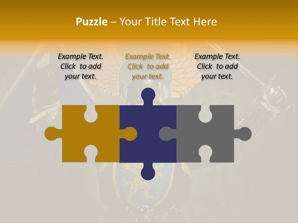 Man Combative Knight PowerPoint Template