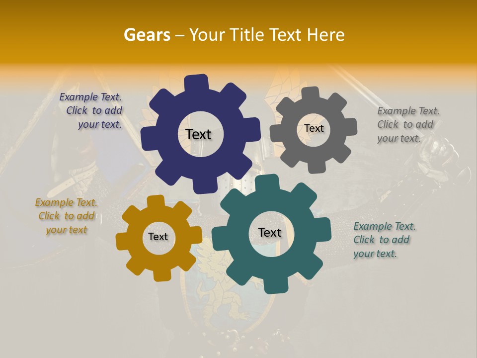 Man Combative Knight PowerPoint Template