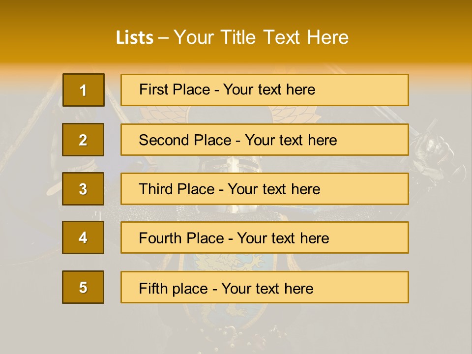 Man Combative Knight PowerPoint Template