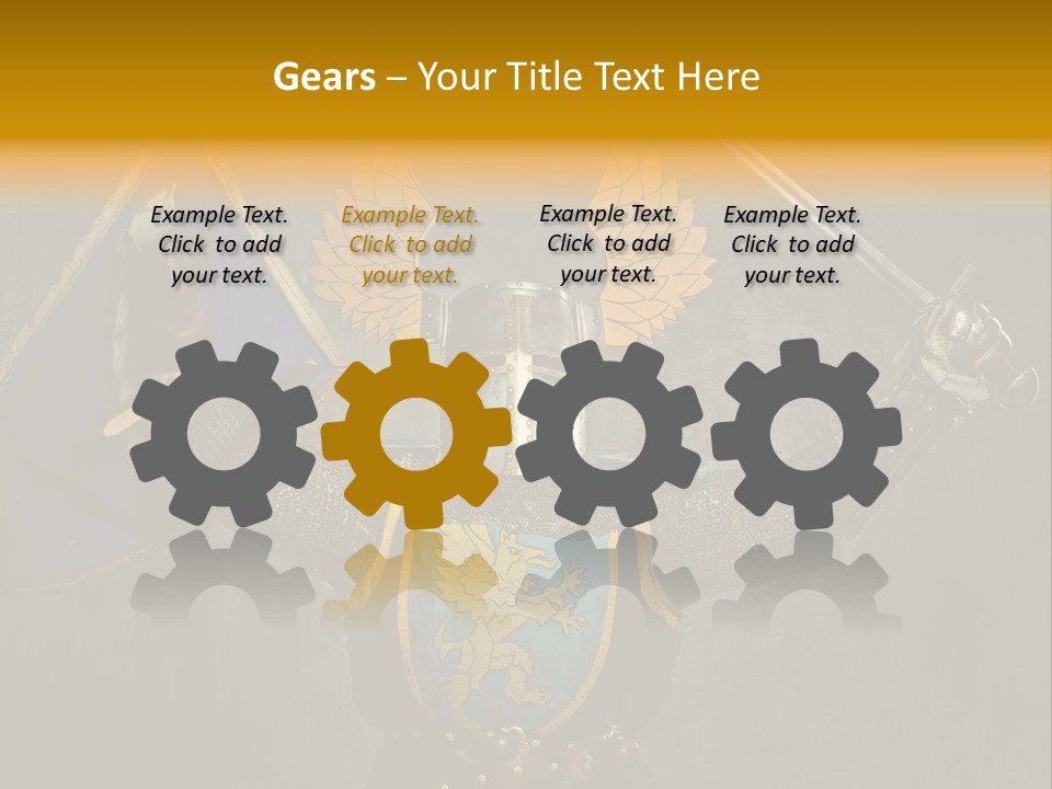 Man Combative Knight PowerPoint Template