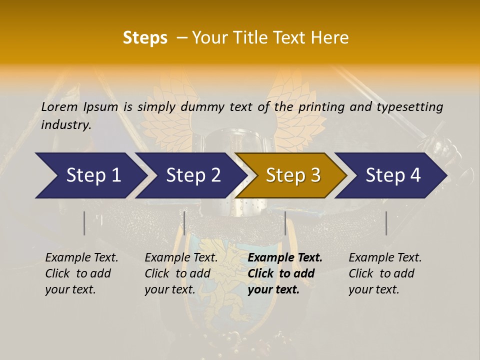Man Combative Knight PowerPoint Template