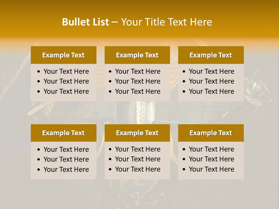 Man Combative Knight PowerPoint Template