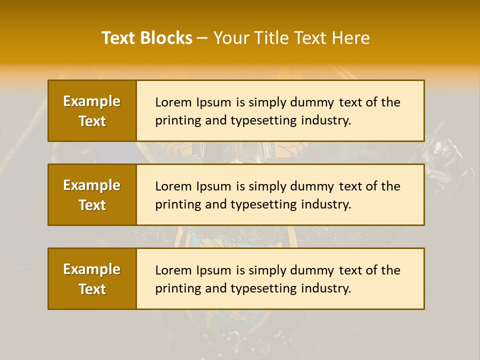 Man Combative Knight PowerPoint Template