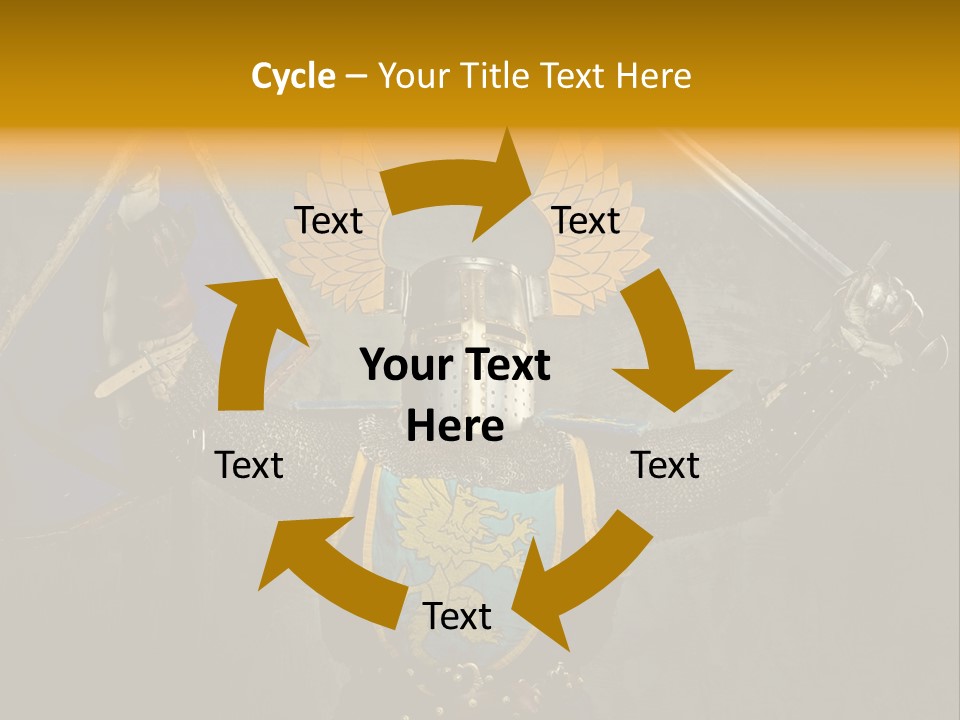 Man Combative Knight PowerPoint Template