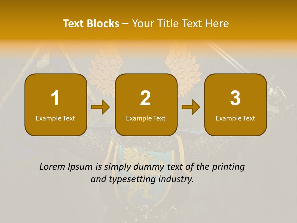 Man Combative Knight PowerPoint Template