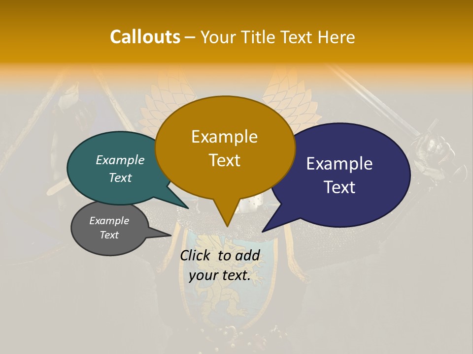 Man Combative Knight PowerPoint Template