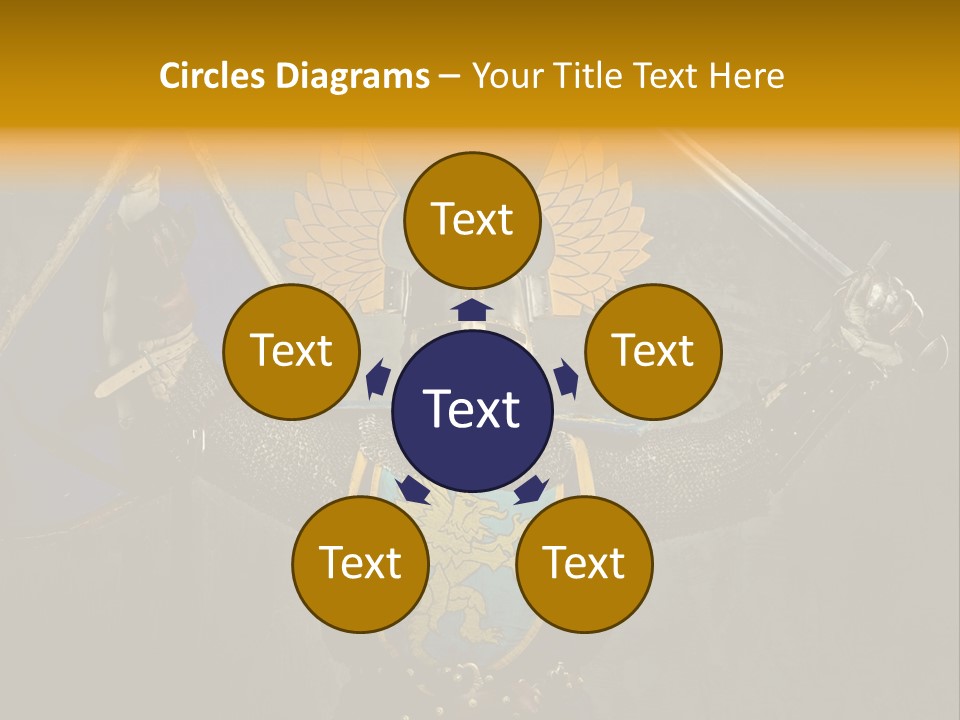 Man Combative Knight PowerPoint Template