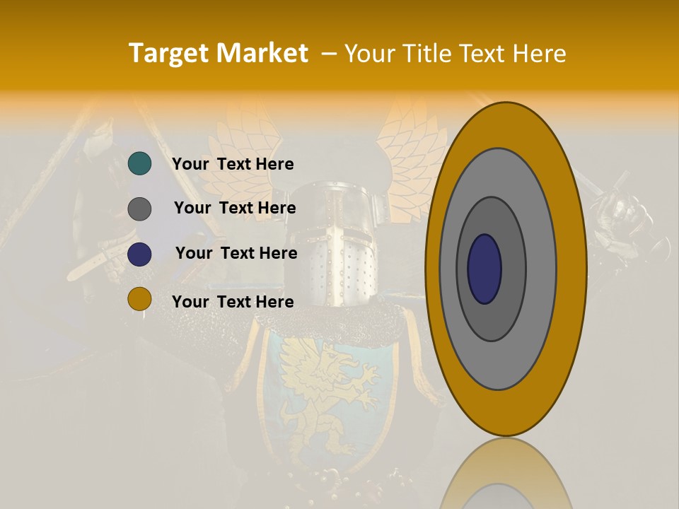 Man Combative Knight PowerPoint Template