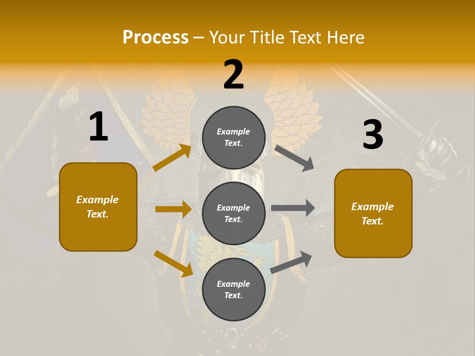 Man Combative Knight PowerPoint Template