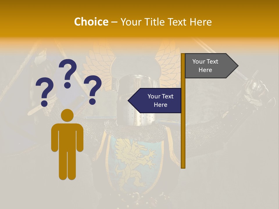 Man Combative Knight PowerPoint Template