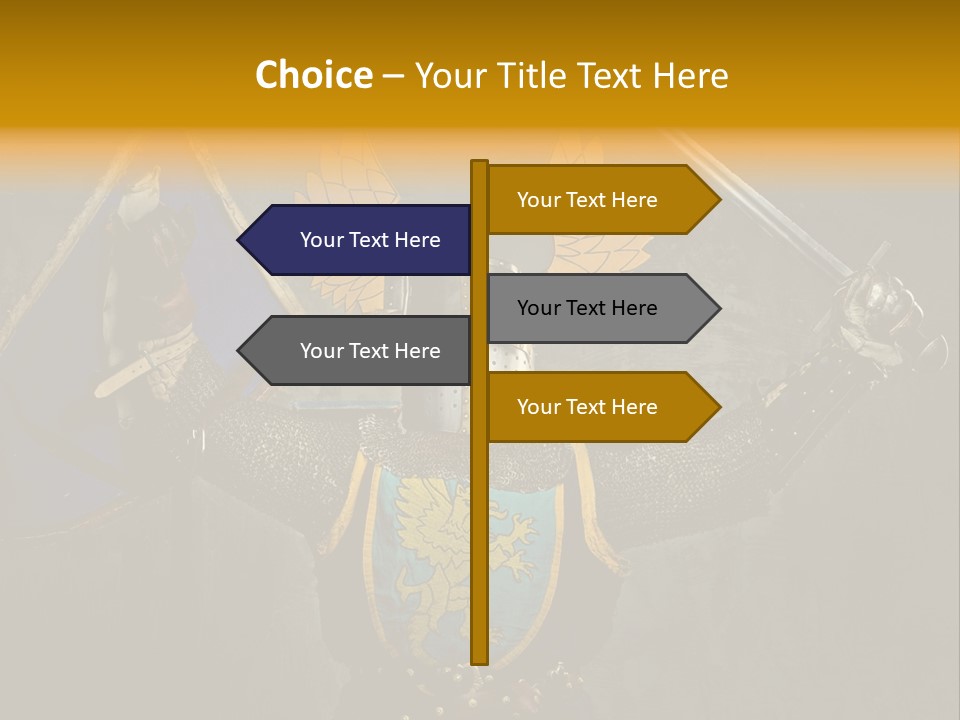 Man Combative Knight PowerPoint Template