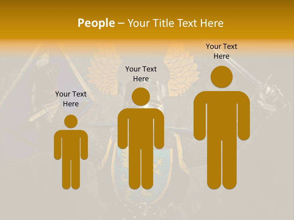 Man Combative Knight PowerPoint Template