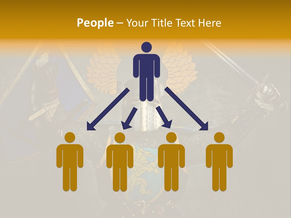 Man Combative Knight PowerPoint Template