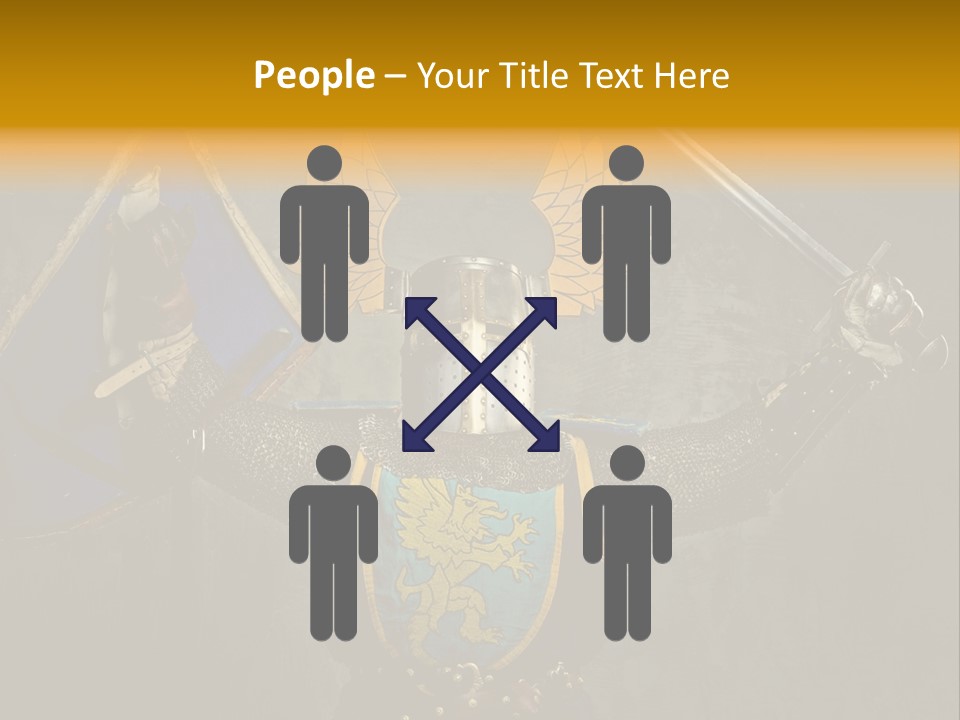 Man Combative Knight PowerPoint Template