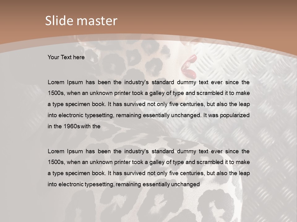 Model Animal Sensuality PowerPoint Template