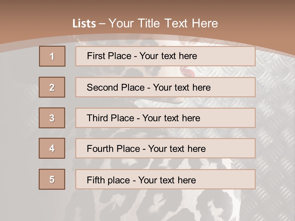 Model Animal Sensuality PowerPoint Template