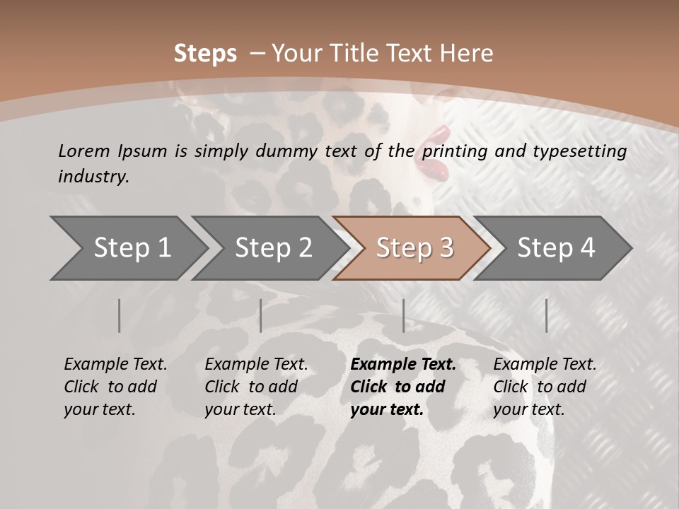 Model Animal Sensuality PowerPoint Template