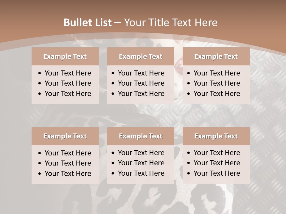 Model Animal Sensuality PowerPoint Template