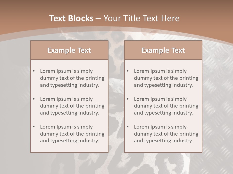 Model Animal Sensuality PowerPoint Template