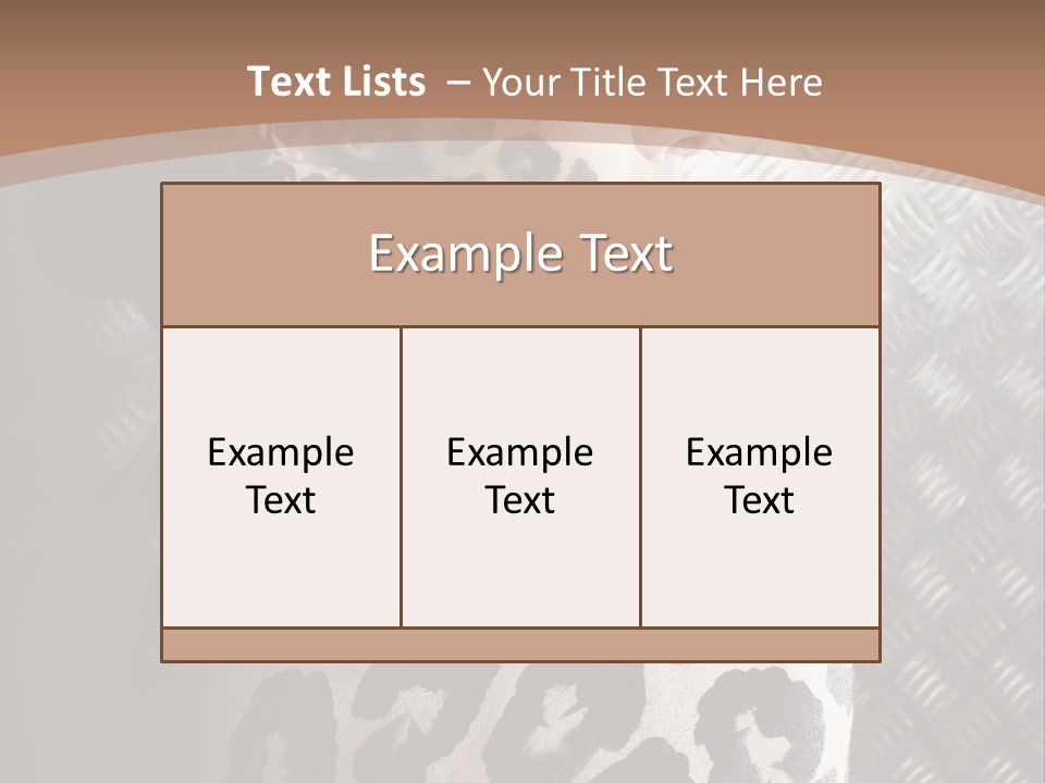 Model Animal Sensuality PowerPoint Template