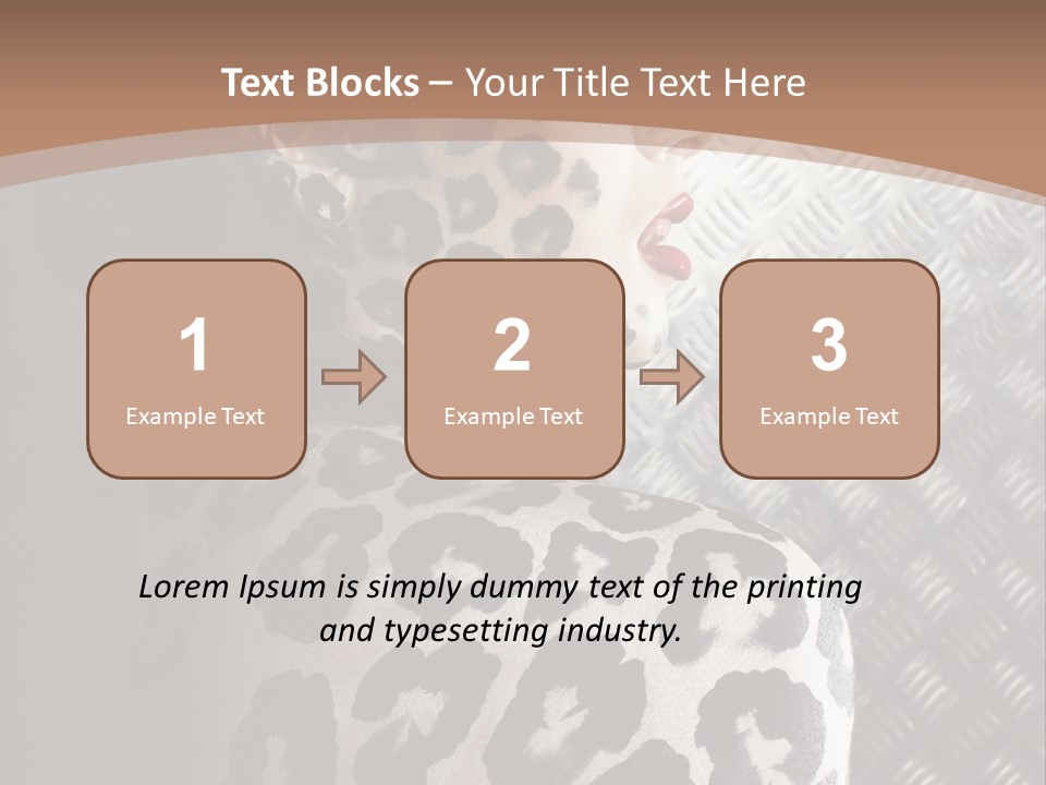 Model Animal Sensuality PowerPoint Template