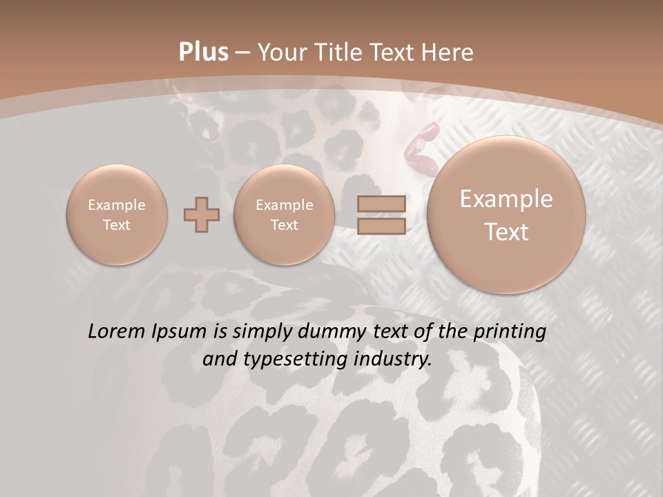 Model Animal Sensuality PowerPoint Template
