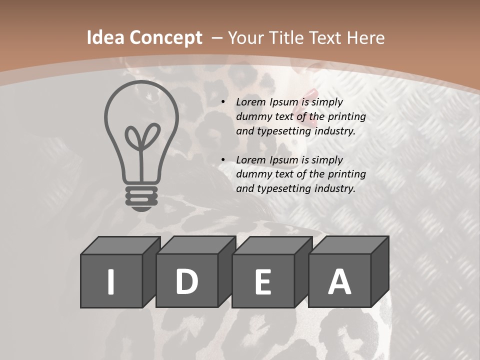 Model Animal Sensuality PowerPoint Template