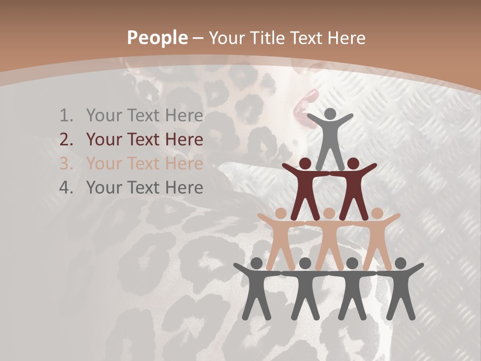 Model Animal Sensuality PowerPoint Template