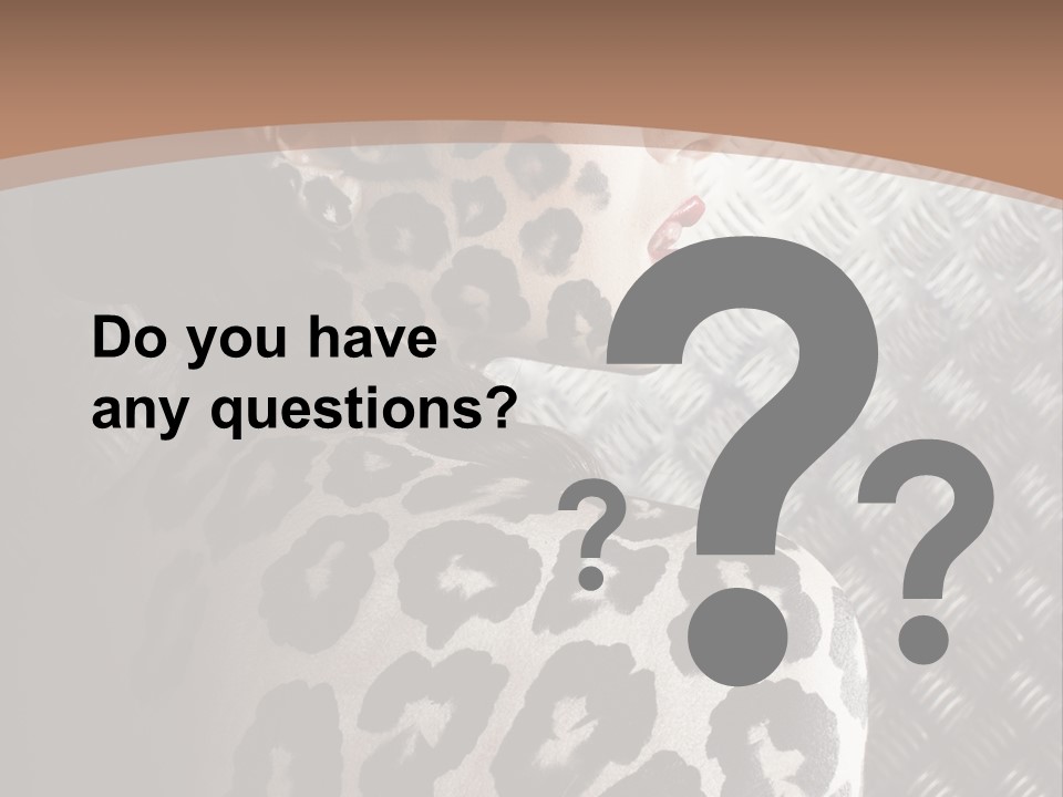 Model Animal Sensuality PowerPoint Template