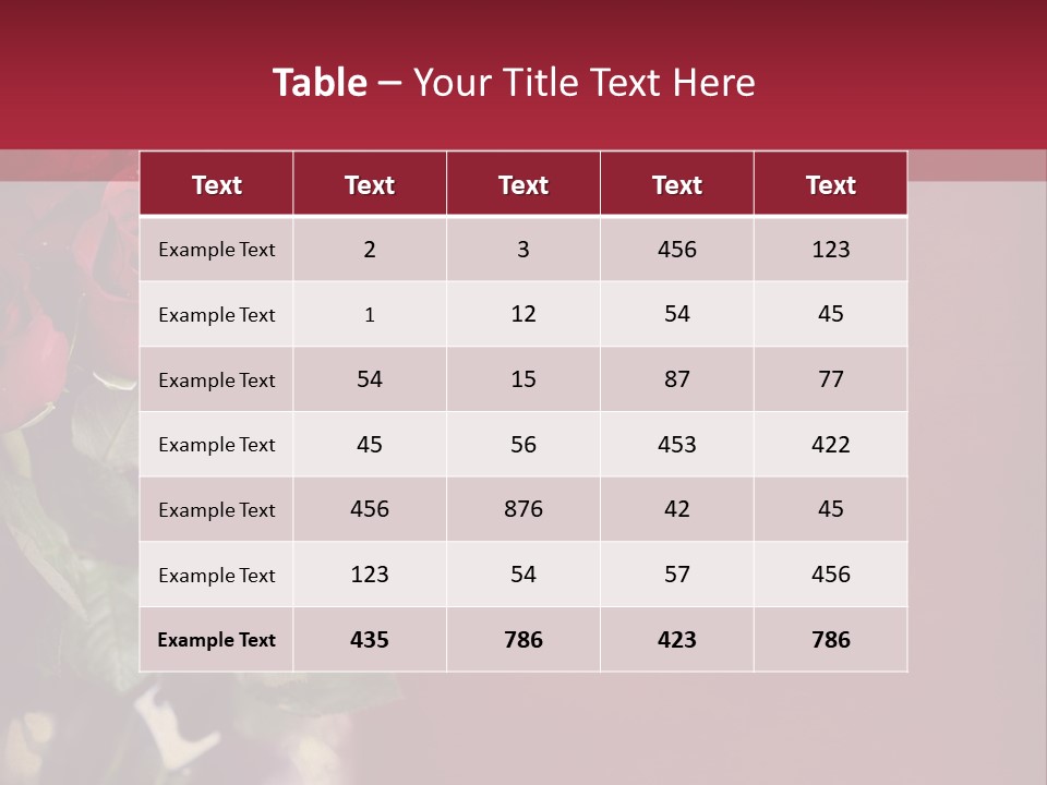 Romantic Color Vase PowerPoint Template