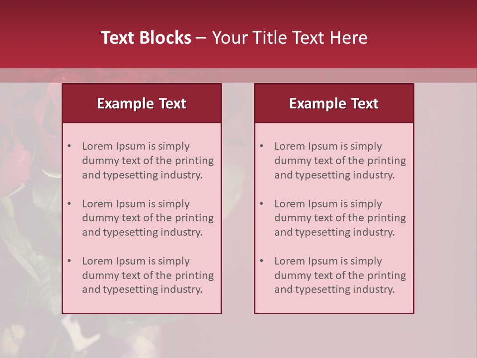 Romantic Color Vase PowerPoint Template